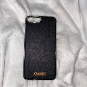 kate spade Black Leather iPhone 7 & 8 plus case